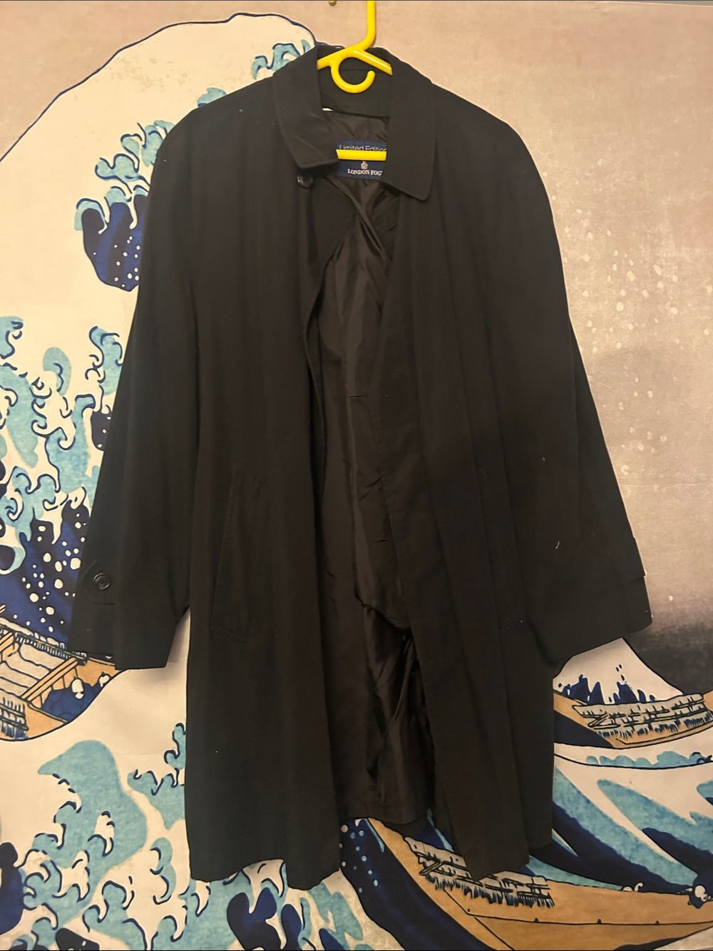 London Fog Men's Black Trench Coat